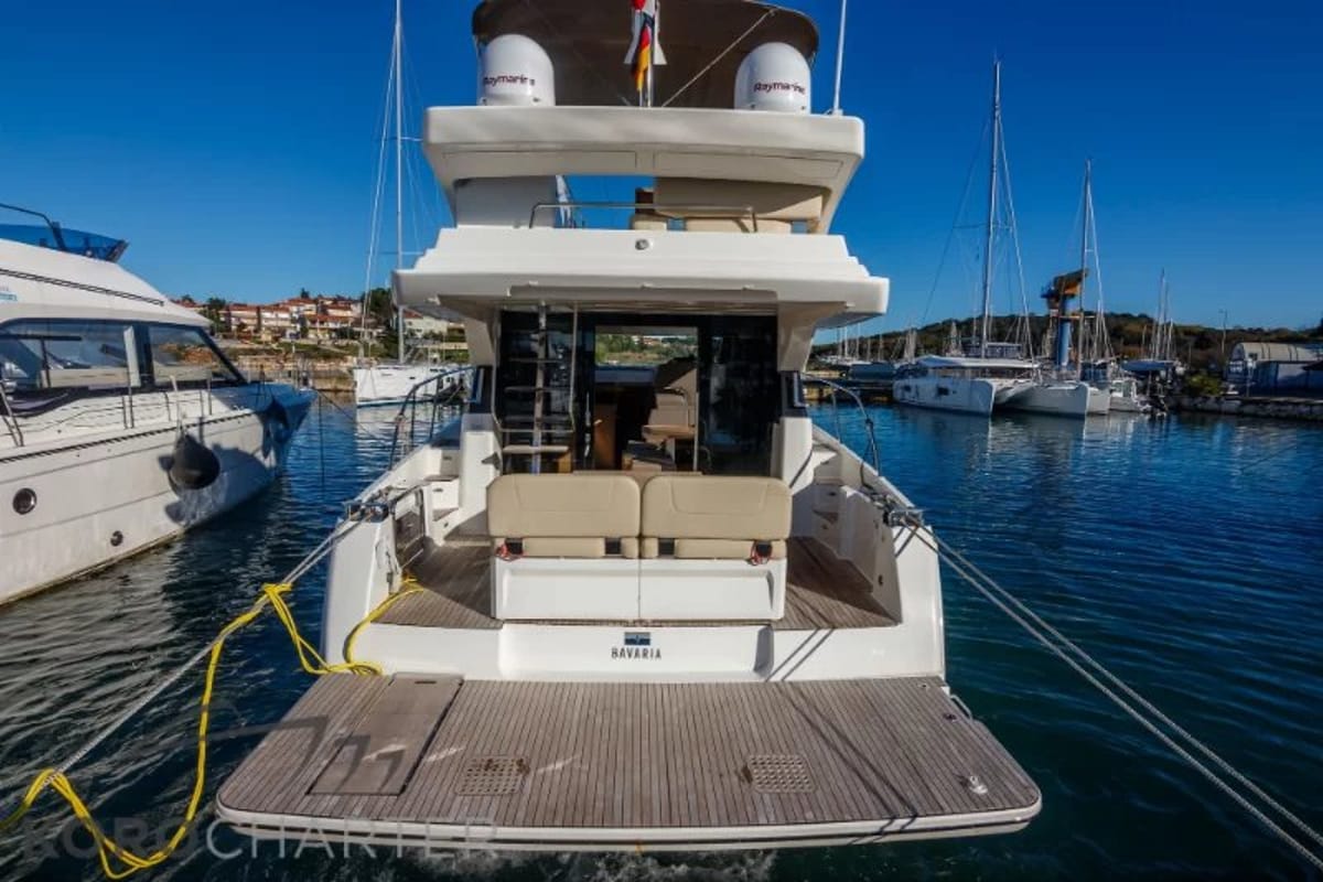 Alexander, a Bavaria Virtess 420 Fly yacht at Punat, Croatia