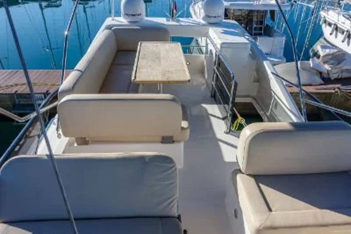 Alexander, a Bavaria Virtess 420 Fly yacht at Punat, Croatia