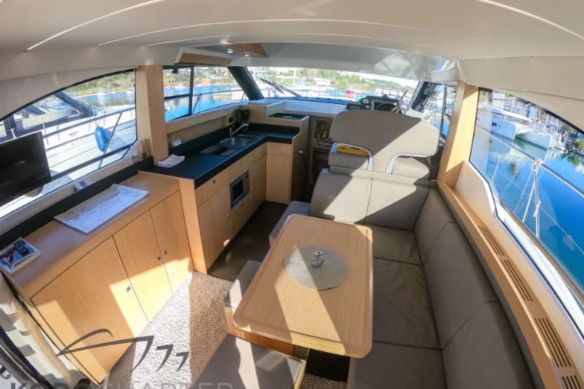 Alexander, a Bavaria Virtess 420 Fly yacht at Punat, Croatia