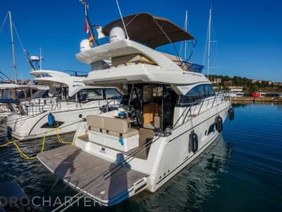 Alexander, a Bavaria Virtess 420 Fly yacht at Punat, Croatia