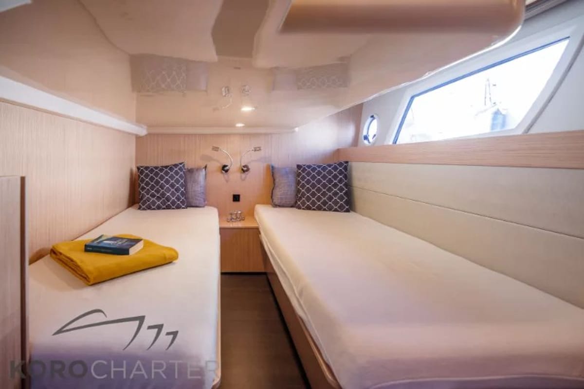 Alexander, a Bavaria Virtess 420 Fly yacht at Punat, Croatia