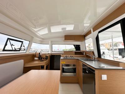 Galley of Ez Ukutu, a Excess 11 catamaran at Palma de Mallorca, Spain