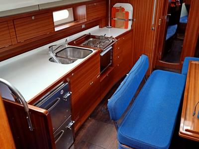 Galley of Athaman, a Delphia Yachts Delphia 47 sailboat at Gdańsk, Poland