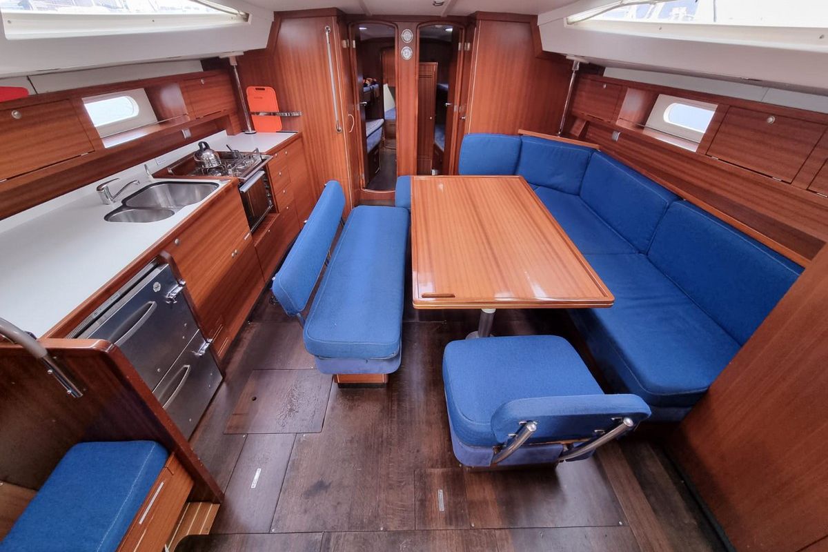 Salon of Athaman, a Delphia Yachts Delphia 47 sailboat at Gdańsk, Poland