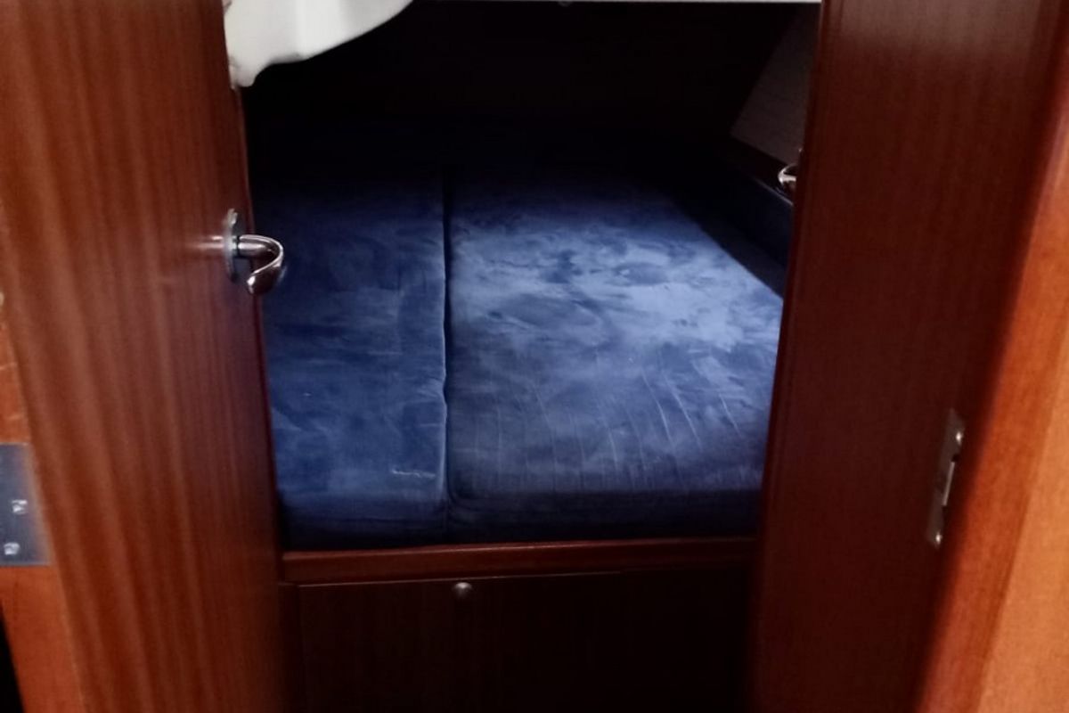 Cabin on Athaman, a Delphia Yachts Delphia 47 sailboat at Gdańsk, Poland