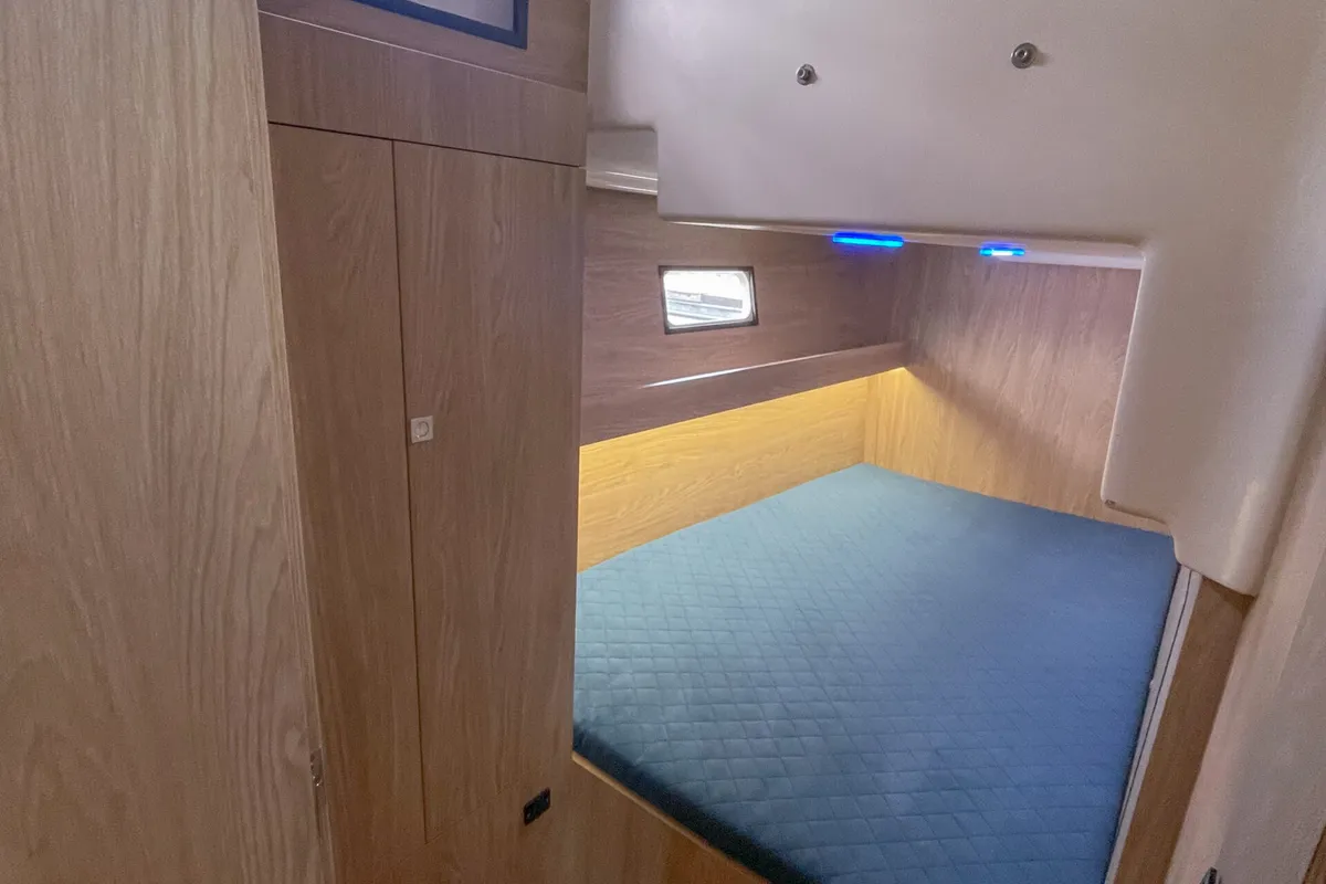 Cabin on Nautika 1300 Royal, a Delphia Yachts Nautika 1300  motorboat at Wilkasy, Poland