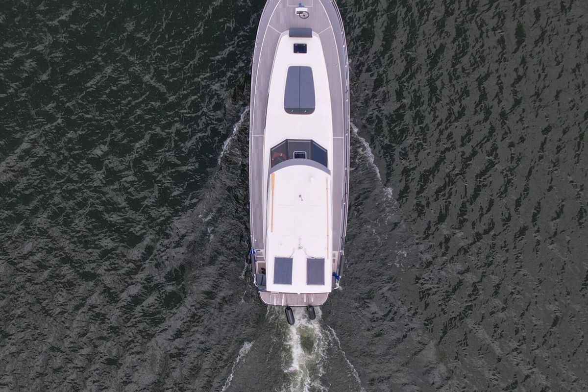 Exterior view of Nautika 1300 Royal, a Delphia Yachts Nautika 1300 motorboat at Wilkasy, Poland
