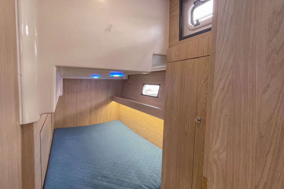 Cabin on Nautika 1300 Royal, a Delphia Yachts Nautika 1300  motorboat at Wilkasy, Poland