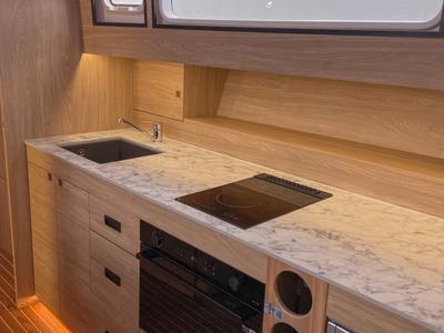 Galley of Nautika 1300 Royal, a Delphia Yachts Nautika 1300  motorboat at Wilkasy, Poland
