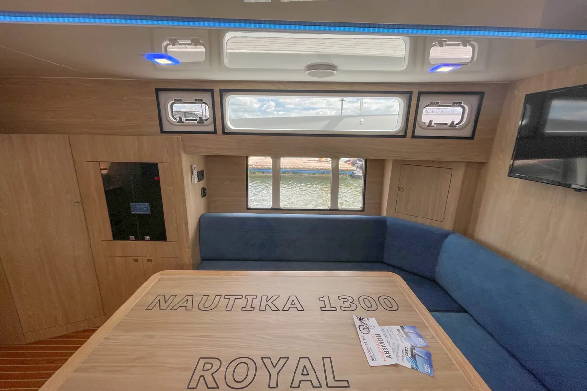 Salon of Nautika 1300 Royal, a Delphia Yachts Nautika 1300  motorboat at Wilkasy, Poland