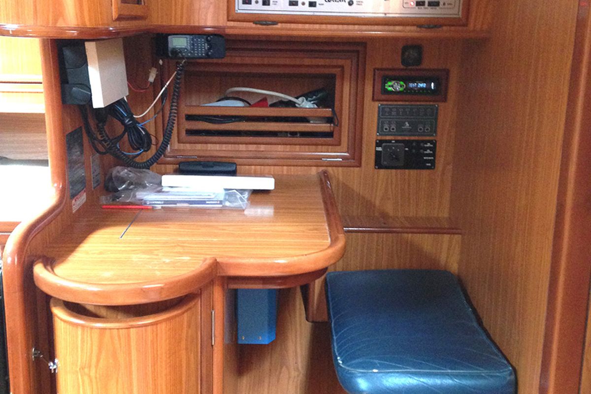 Salon of Stavroula, a Ocean Star 51.2 sailboat at Athens, Greece