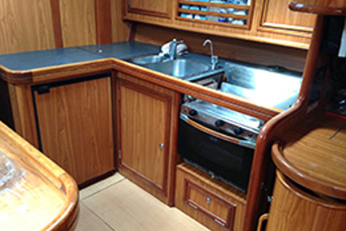 Galley of Stavroula, a Ocean Star 51.2 sailboat at Athens, Greece