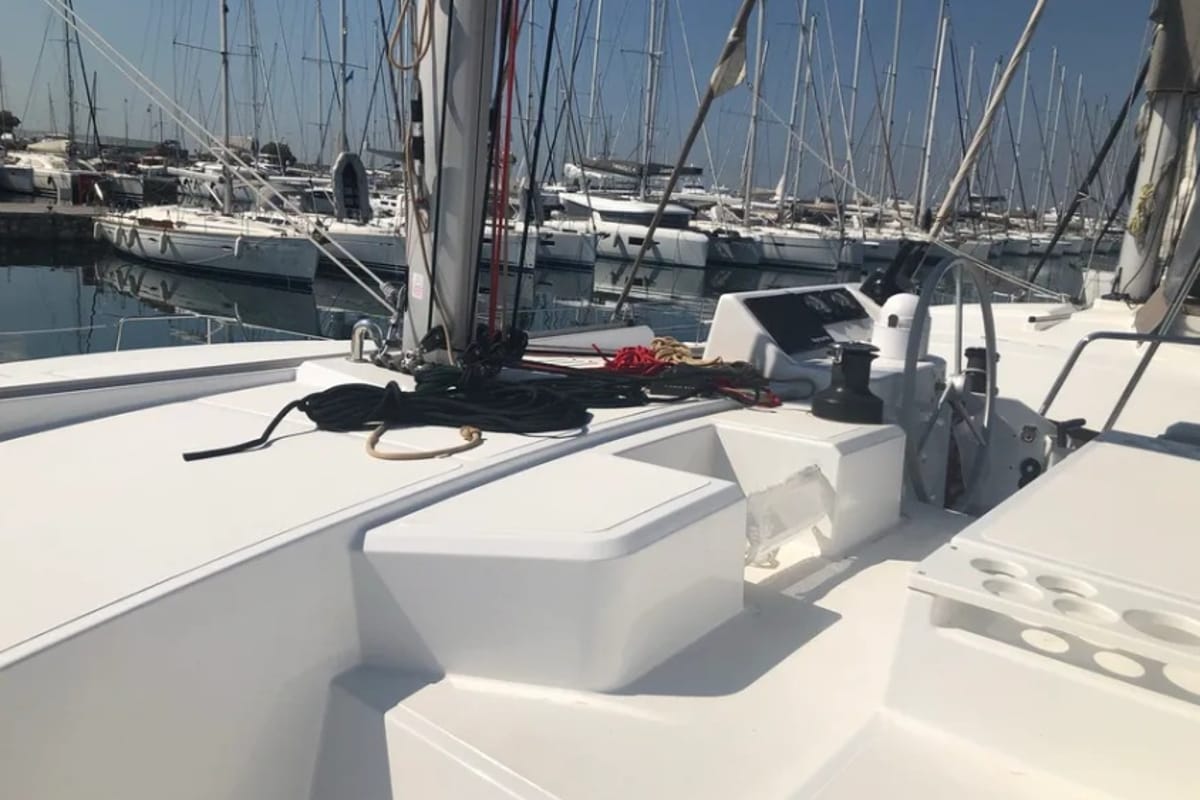 Samothraki 1, a Bali Catspace catamaran at Municipal Unit of Lefkada, Greece