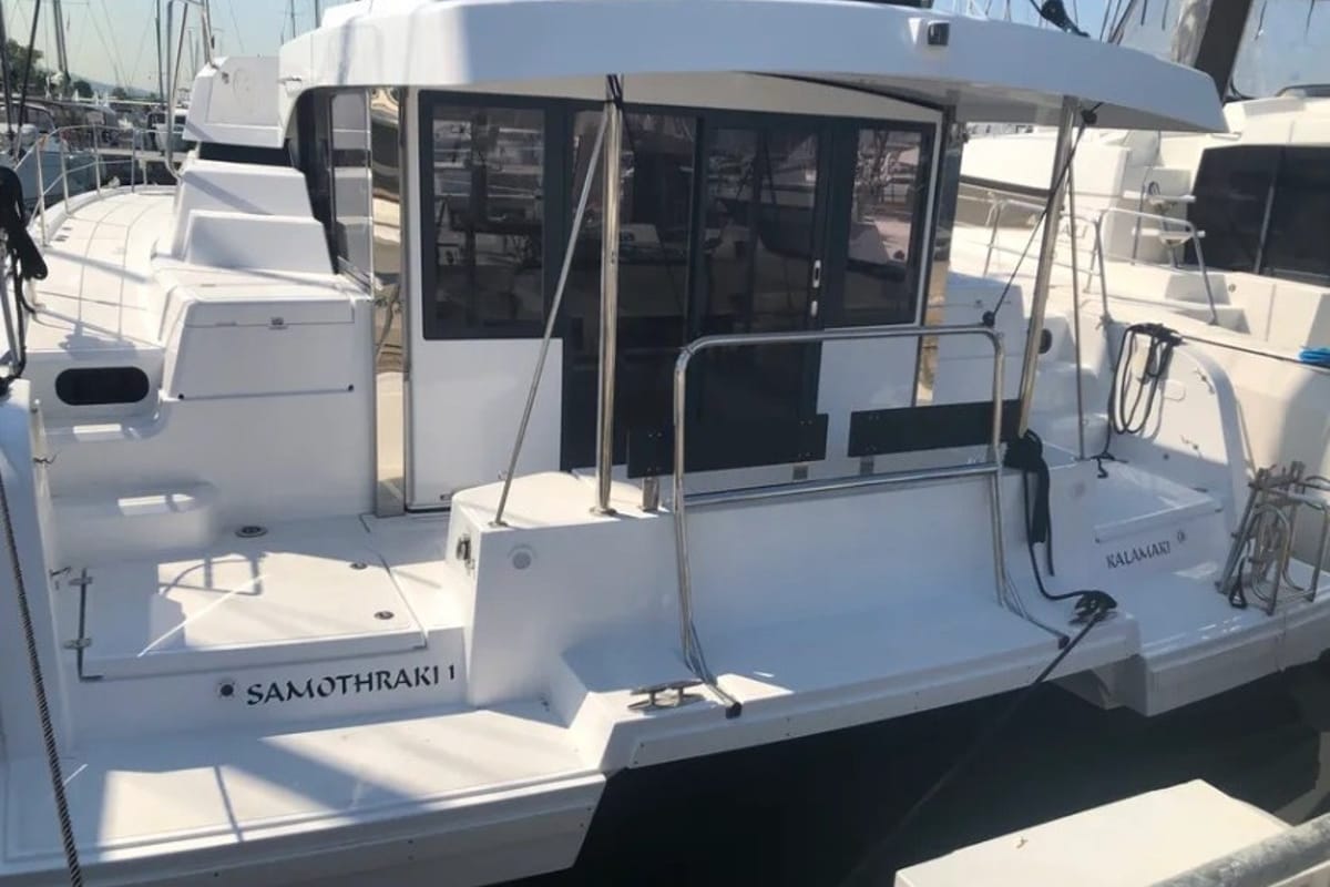 Samothraki 1, a Bali Catspace catamaran at Municipal Unit of Lefkada, Greece