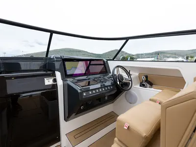 Cockpit of XPOWER 33, a X-Yachts X Power 33C motorboat at Split, Croatia