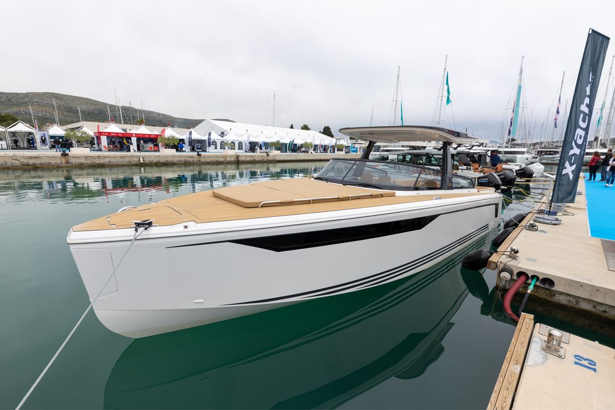 Exterior view of XPOWER 33, a X-Yachts X Power 33C motorboat at Split, Croatia