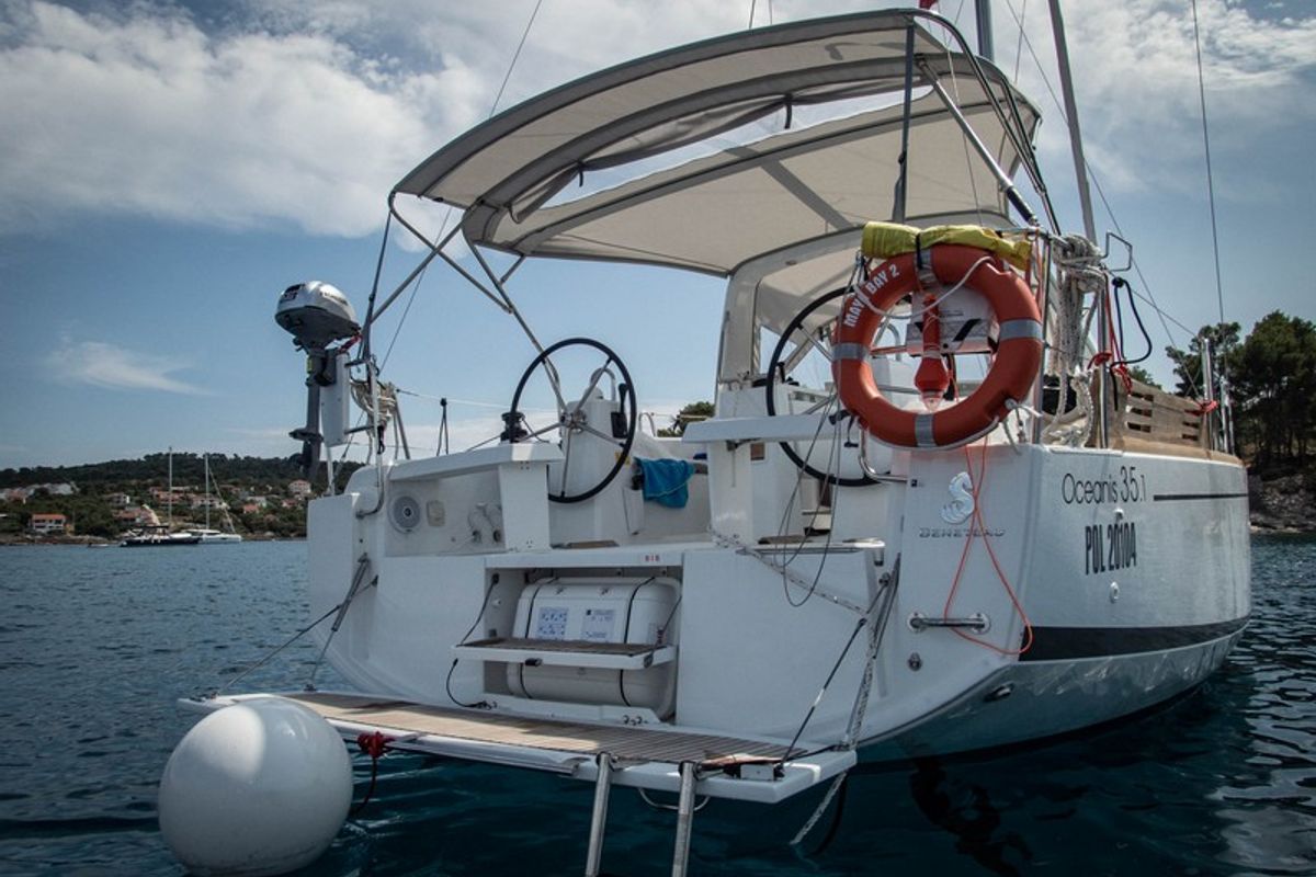 Exterior view of Maya Bay 2, a Beneteau Oceanis 35.1 sailboat at Split, Croatia