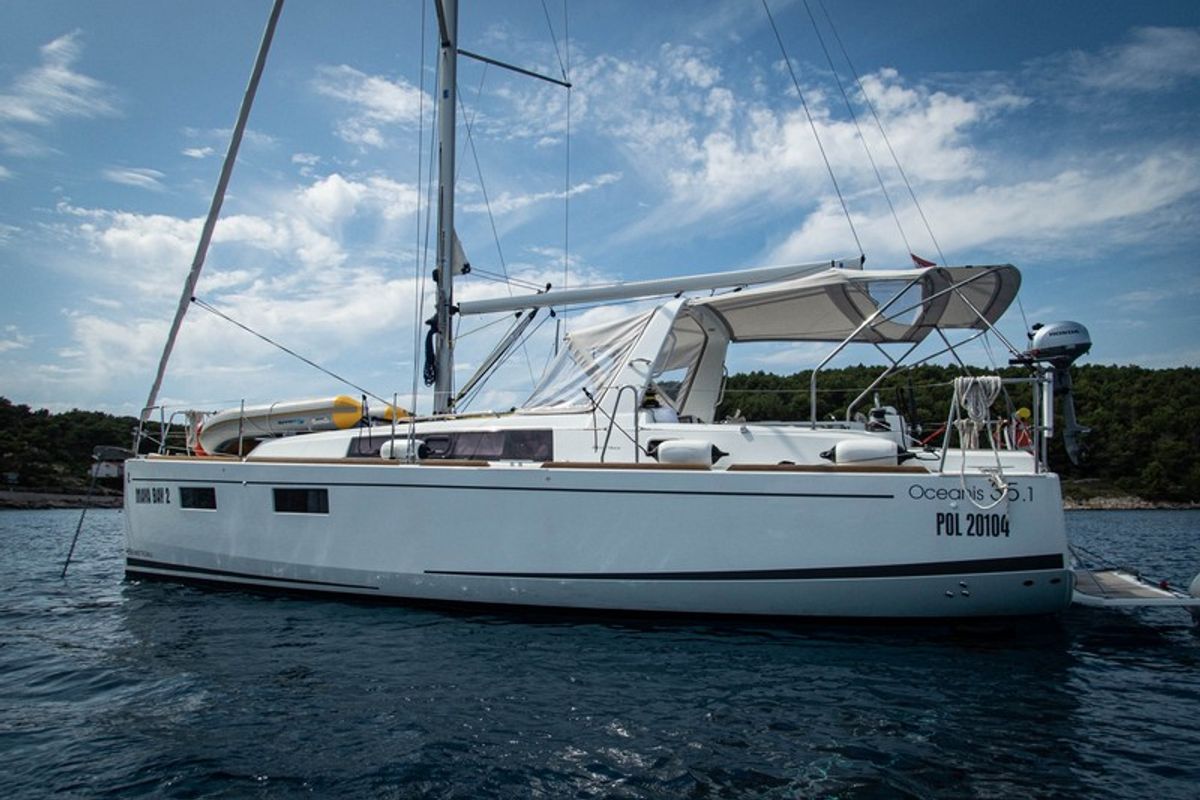 Exterior view of Maya Bay 2, a Beneteau Oceanis 35.1 sailboat at Split, Croatia