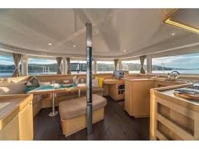 Salon of Aria, a Lagoon 42 catamaran at Volos Municipality, Greece