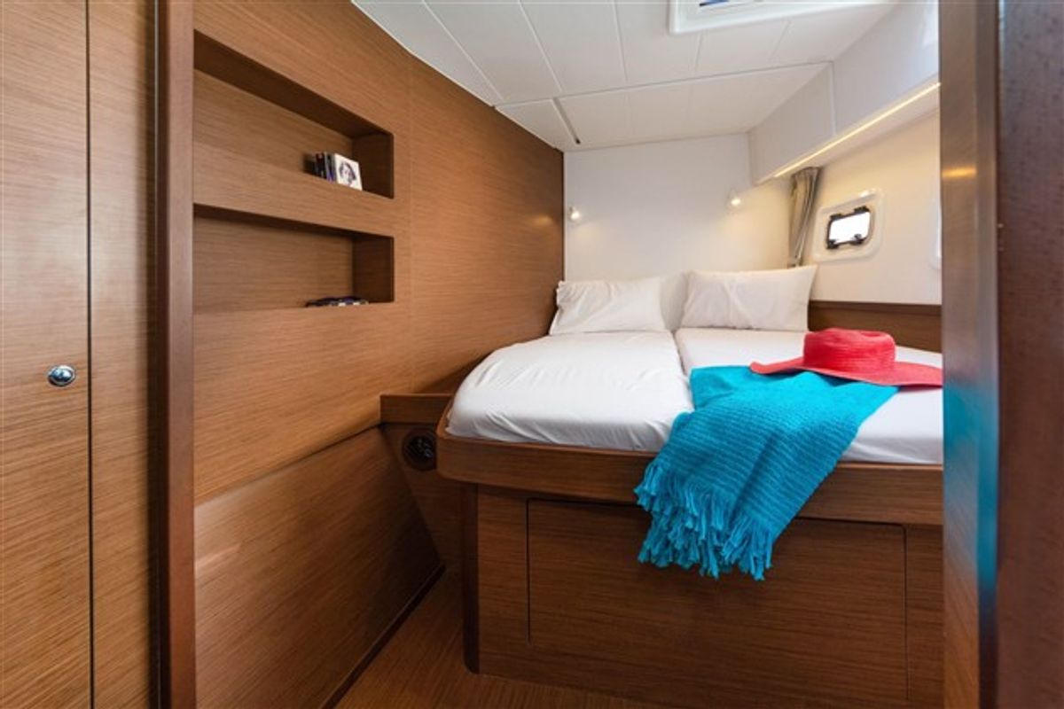 Cabin on Aria, a Lagoon 42 catamaran at Volos Municipality, Greece