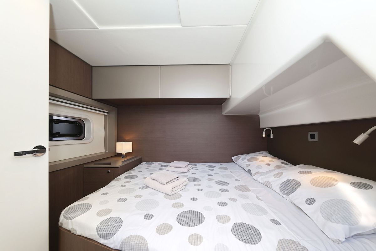 Cabin on Acrux, a Bali 4.6 catamaran at Grad Biograd na Moru, Croatia
