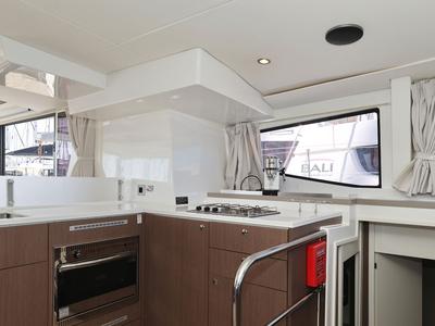 Galley of Acrux, a Bali 4.6 catamaran at Grad Biograd na Moru, Croatia