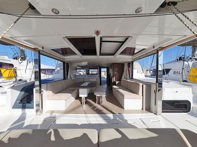 Deck of Acrux, a Bali 4.6 catamaran at Grad Biograd na Moru, Croatia