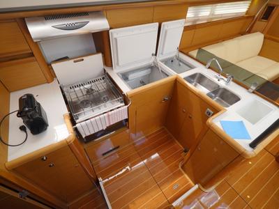 Galley of Summerdream, a Jeanneau 57 sailboat at Marmaris, Turkey