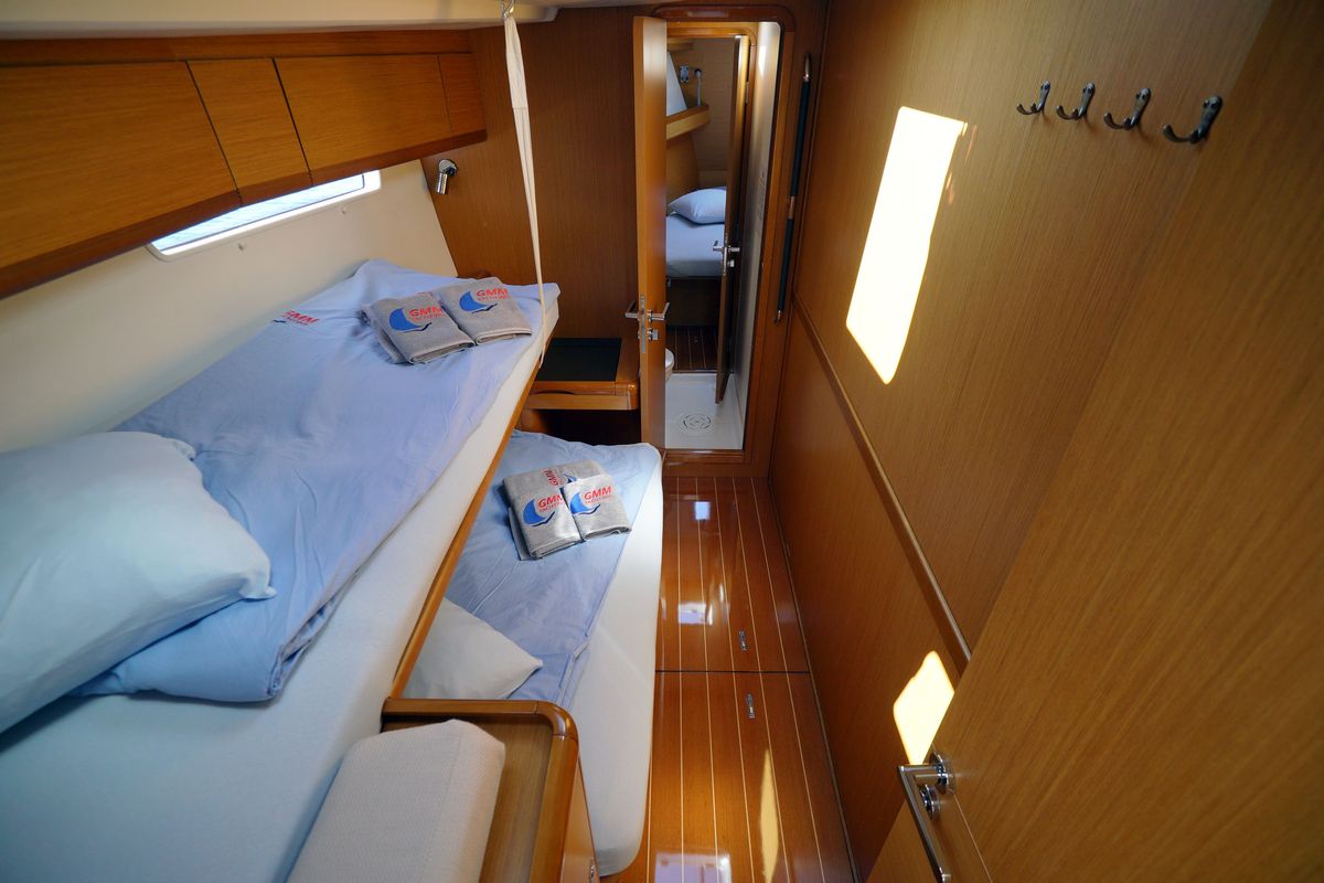 Cabin on Summerdream, a Jeanneau 57 sailboat at Marmaris, Turkey