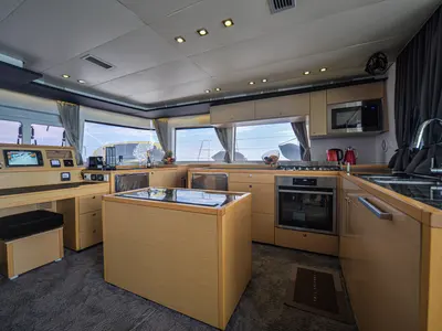 Galley of Avra, a Lagoon 560 S2 catamaran at Athens, Greece