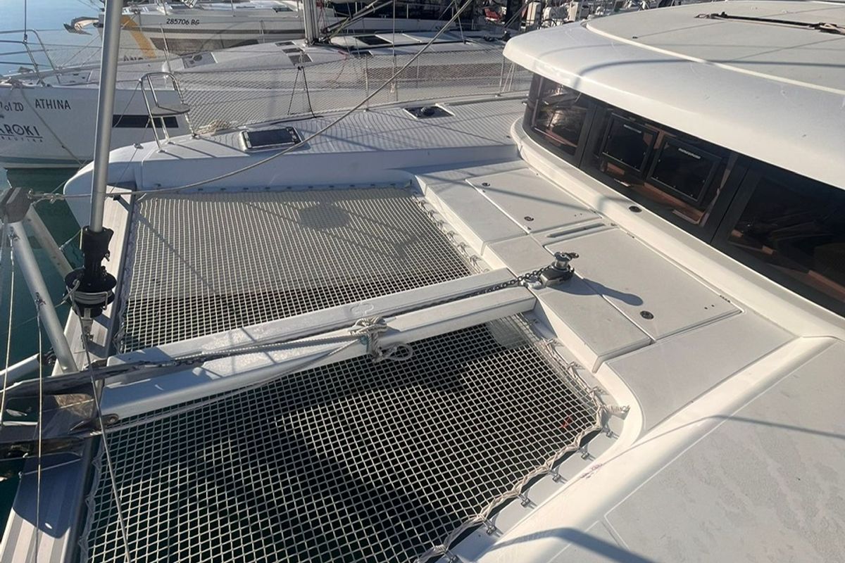 Deck of Free Spirit, a Lagoon 42 catamaran at Općina Sukošan, Croatia