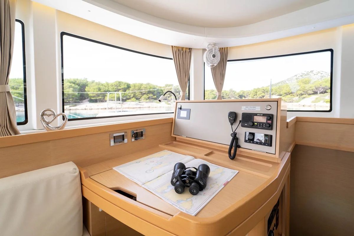 Salon of Maximus, a Lagoon 42 catamaran at Grad Pula, Croatia