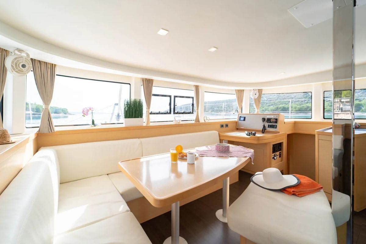 Salon of Maximus, a Lagoon 42 catamaran at Grad Pula, Croatia