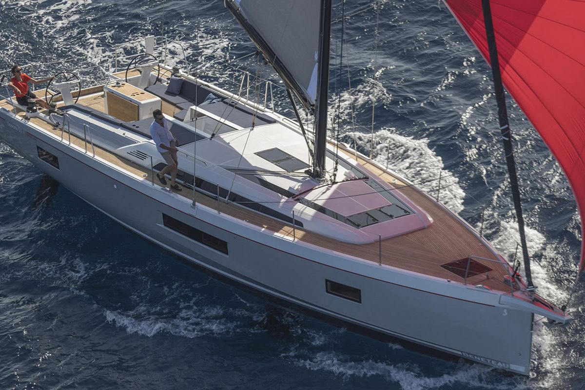 Exterior view of Demilia Star, a Beneteau Oceanis 51.1 sailboat at Athens, Greece