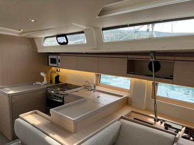 Galley of Libery, a Beneteau Oceanis 51.1 sailboat at Capo d'Orlando, Italy