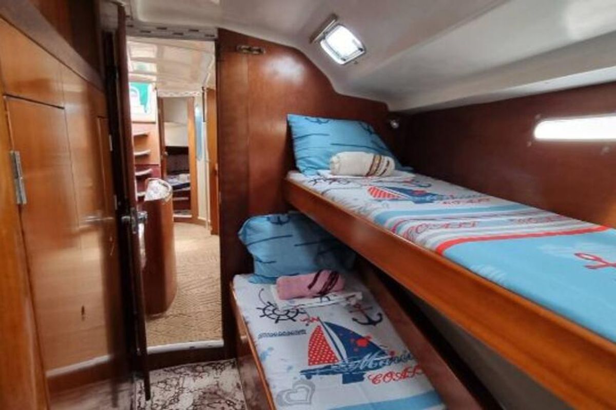 Cabin on Edisa, a Beneteau First 45 F5 sailboat at Municipal Unit of Rhodes, Greece