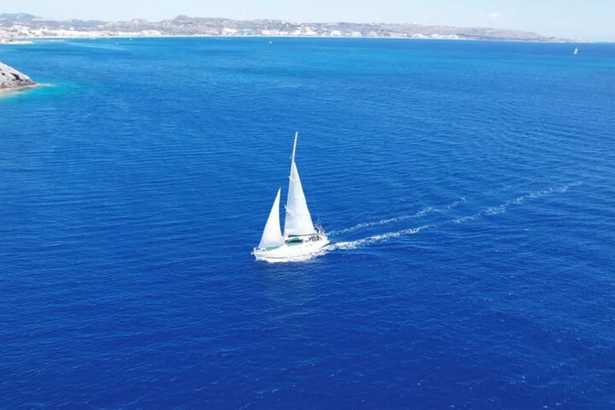 Exterior view of Edisa, a Beneteau First 45 F5 sailboat at Municipal Unit of Rhodes, Greece