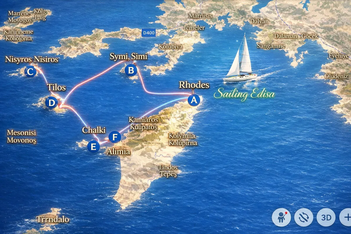Edisa, a Beneteau First 45 F5 sailboat at Municipal Unit of Rhodes, Greece