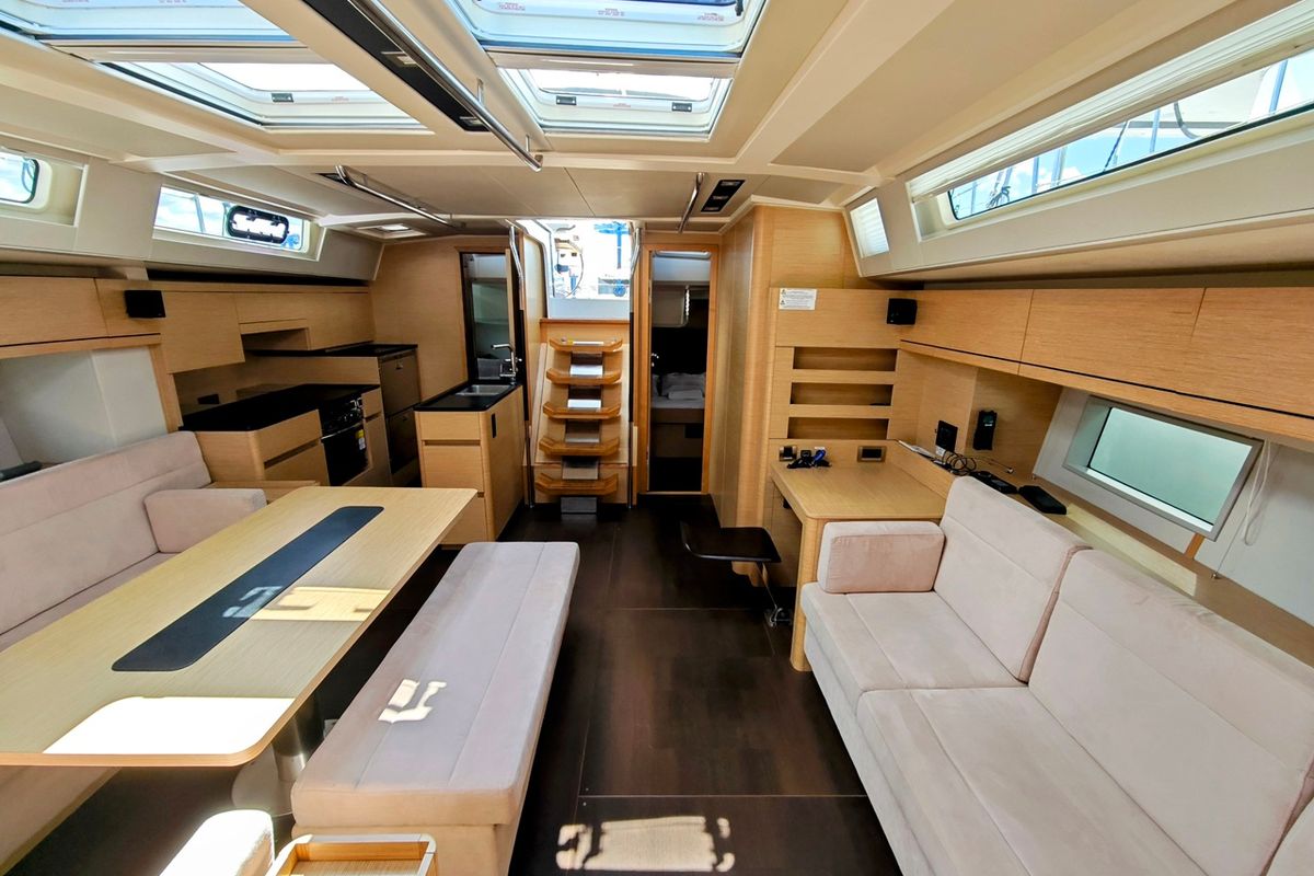 Salon of Lady Ardea, a Hanse Yachts Hanse 548 sailboat at Općina Sukošan, Croatia