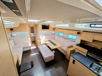 Salon of Lady Ardea, a Hanse Yachts Hanse 548 sailboat at Općina Sukošan, Croatia
