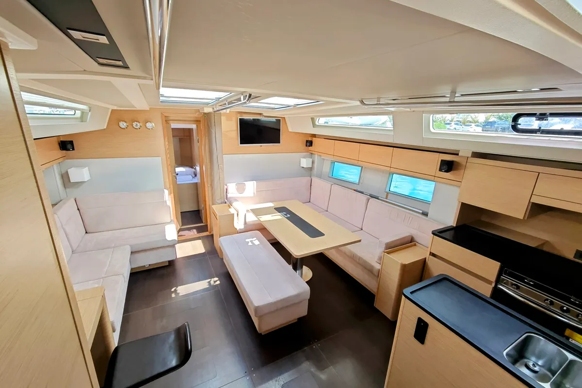 Salon of Lady Ardea, a Hanse Yachts Hanse 548 sailboat at Općina Sukošan, Croatia