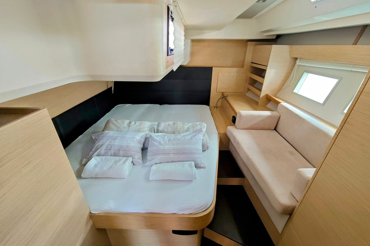 Cabin on Lady Ardea, a Hanse Yachts Hanse 548 sailboat at Općina Sukošan, Croatia