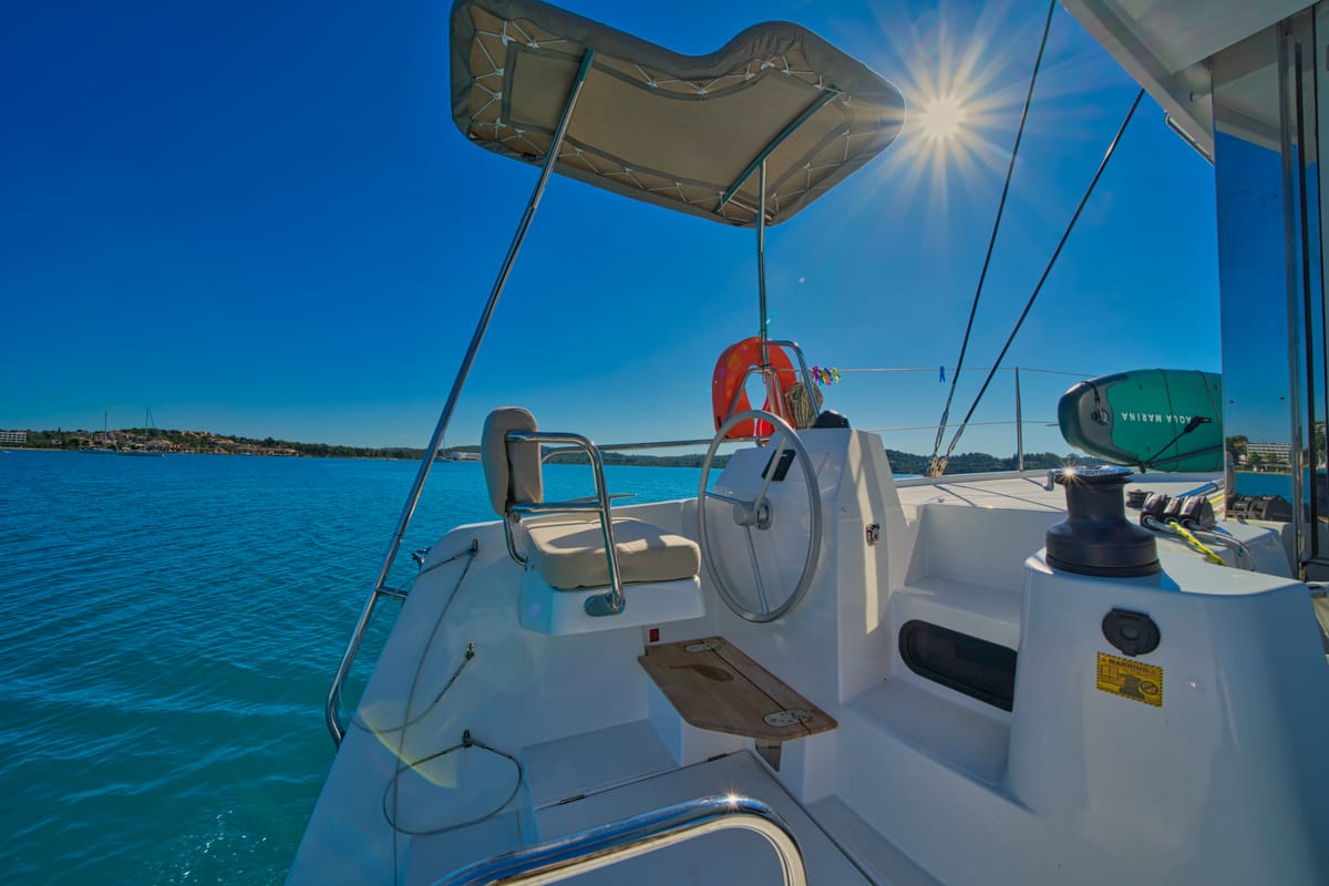 ZOIE, a Bali Catsmart catamaran at Gouvia, Greece