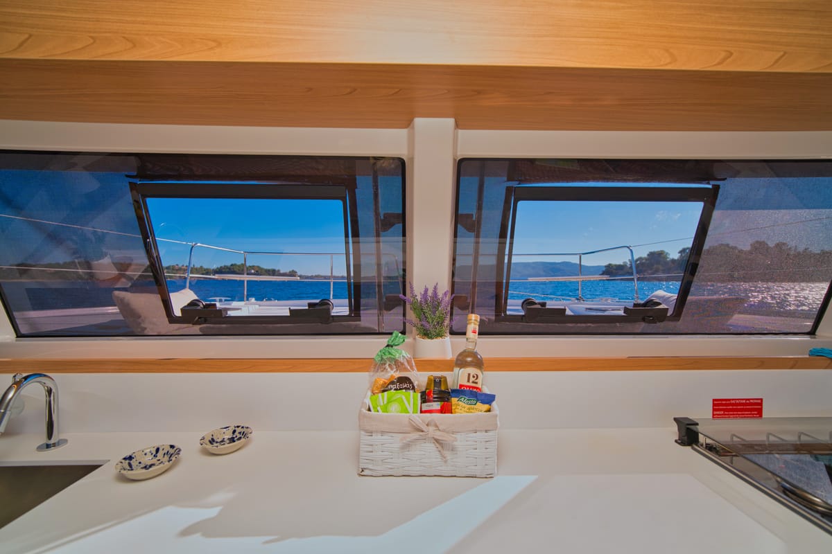 ZOIE, a Bali Catsmart catamaran at Gouvia, Greece