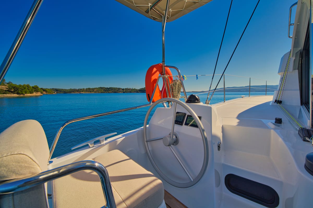 ZOIE, a Bali Catsmart catamaran at Gouvia, Greece