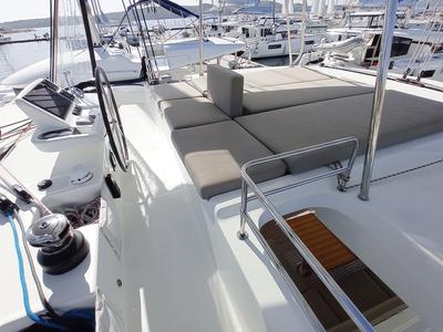 Salon of Vi La Ut, a Lagoon 50 catamaran at Seget Donji, Croatia