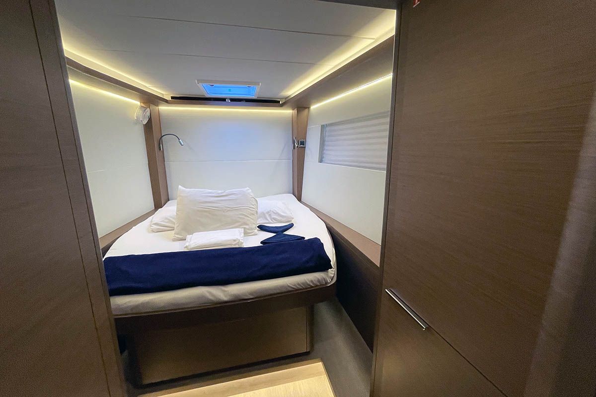 Cabin on Vi La Ut, a Lagoon 50 catamaran at Seget Donji, Croatia