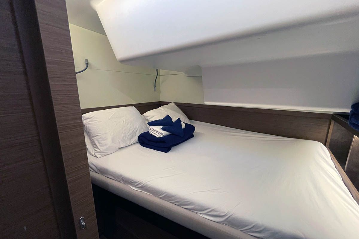 Cabin on Vi La Ut, a Lagoon 50 catamaran at Seget Donji, Croatia