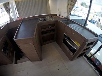 Galley of Abba, a Lagoon 42 catamaran at Grad Šibenik, Croatia