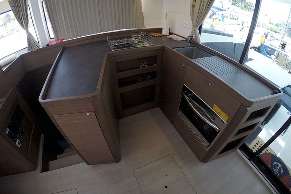 Galley of Abba, a Lagoon 42 catamaran at Grad Šibenik, Croatia